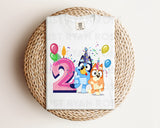 DTF Transfers|Ready To Press|T-shirt Transfers|Heat Transfer|Direct To Film|Bluey And Bingo Birthday 2 Pink
