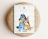 DTF Transfers|Ready To Press|T-shirt Transfers|Heat Transfer|Direct To Film|Bluey and Bingo Birthday Hugging