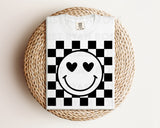 DTF Transfers|Ready To Press|T-shirt Transfers|Heat Transfer|Checkered Smiley