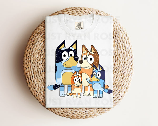 DTF Transfers|Ready To Press|T-shirt Transfers|Heat Transfer|Direct To Film|Bluey Family