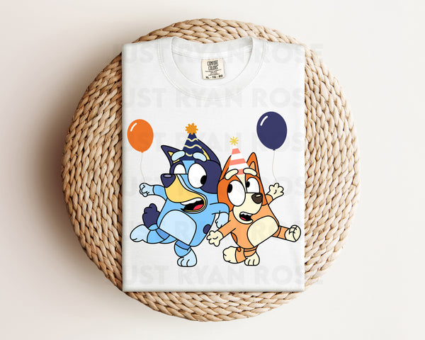 DTF Transfers|Ready To Press|T-shirt Transfers|Heat Transfer|Direct To Film|Bluey and Bingo Birthday