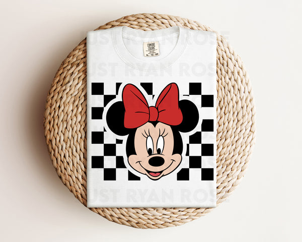 DTF Transfers|Ready To Press|T-shirt Transfers|Heat Transfer|Checkered Minnie