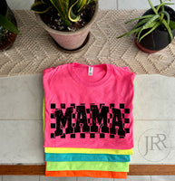 Mama Checkered :: Neon T-Shirt