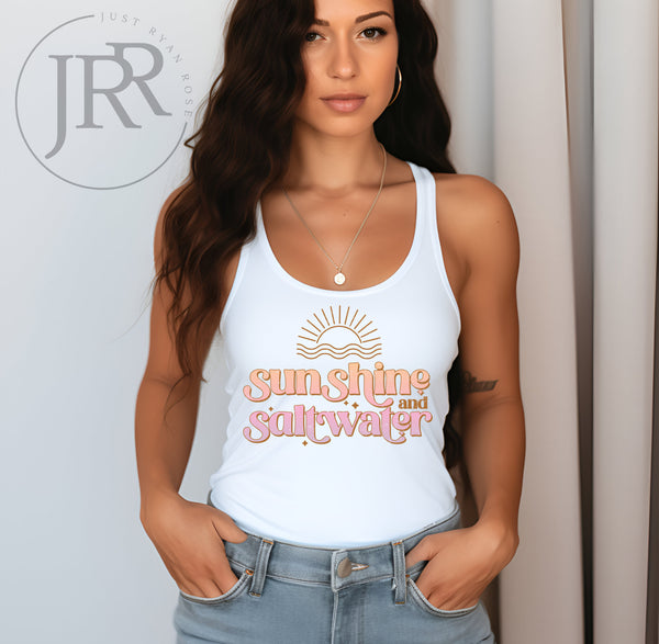 Sunshine And Saltwater :: Racerback Tank