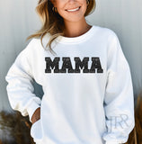 Black Faux Sequin MAMA :: Crewneck Sweatshirt