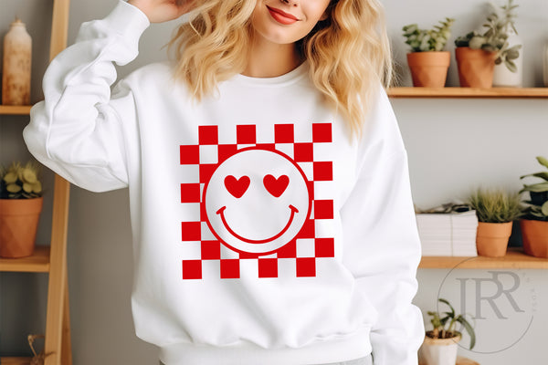 Checkers Smiley :: Crewneck Sweatshirt