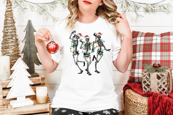 Christmas Dancing Skeletons :: T-Shirt