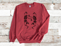 Dancing Skeletons :: Crewneck Sweatshirt